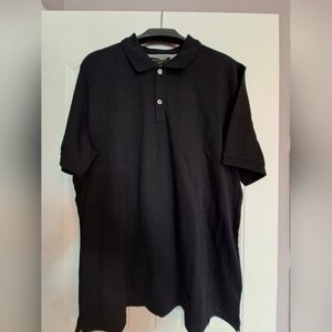 ​Banana Republic Men's Luxury Dress Polo - Black (XL)